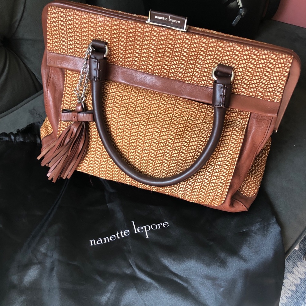 Nanette Lepore Woven satchel handbag